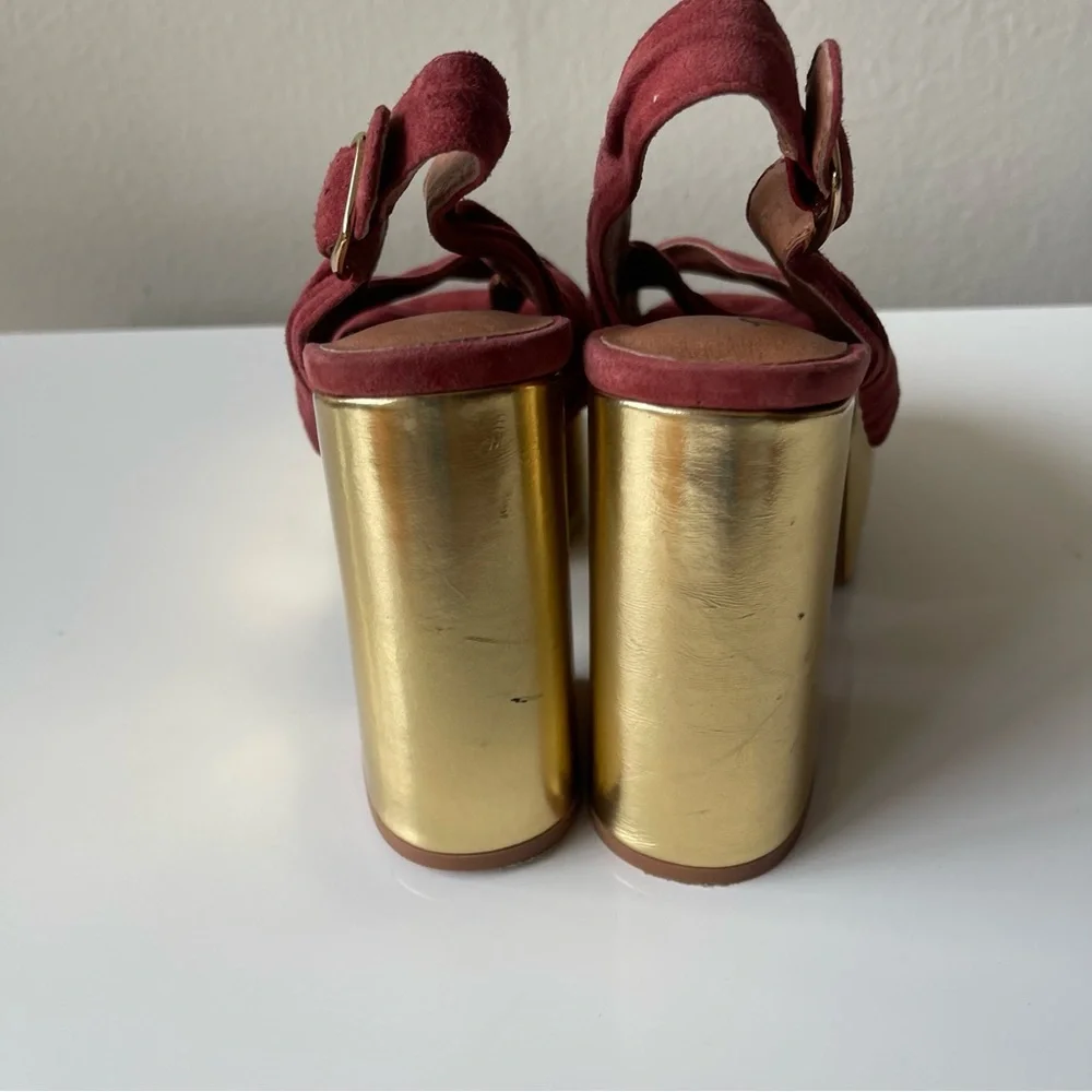 JEFFREY CAMPBELL x FREE PEOPLE Sling back platforms boho‎ Festival wear